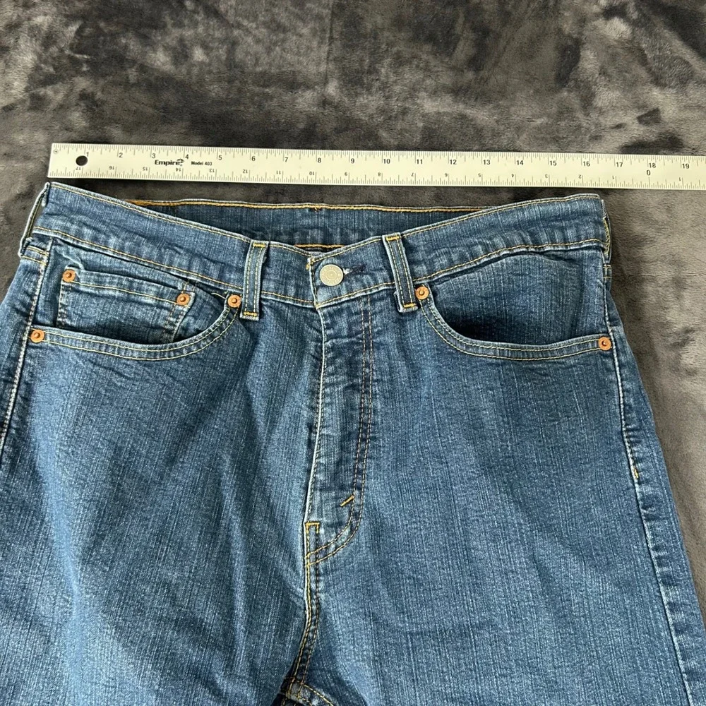 Levi's 505 Regular Fit Jeans Mens 34x34 Blue Straight Leg Denim 3392